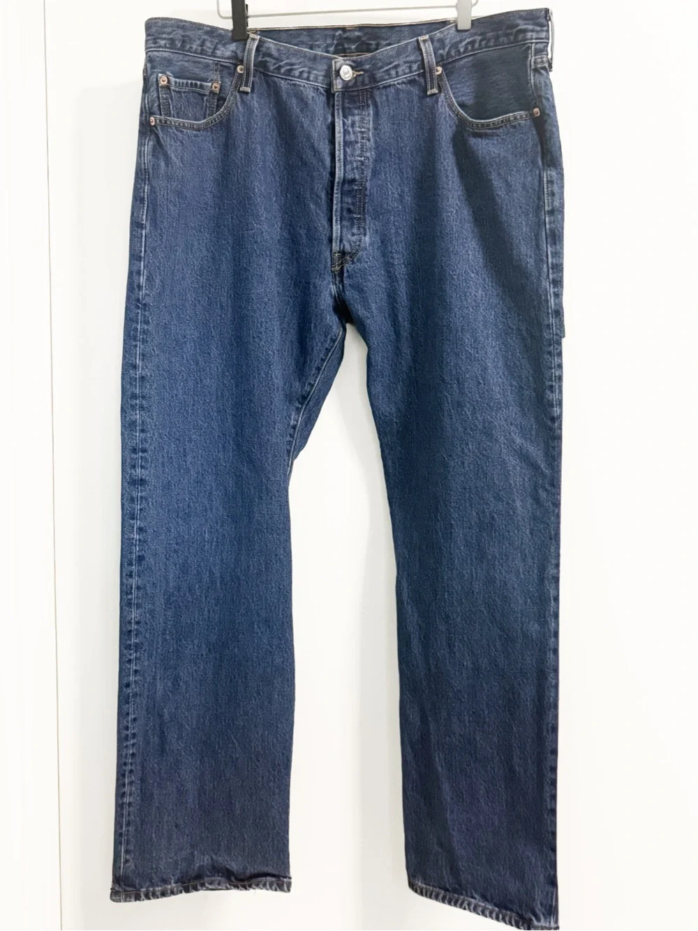 Levi’s 501 Men’s Jeans W42 L32 Blue 100% Cotton Button Fly Straight Leg